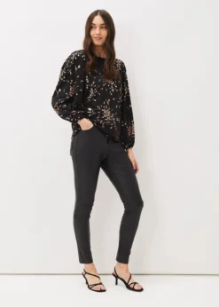 Jacinta Floral Foil Top -Bekleidung Verkaufsgeschäft 302943029 03 jacinta floral foil top