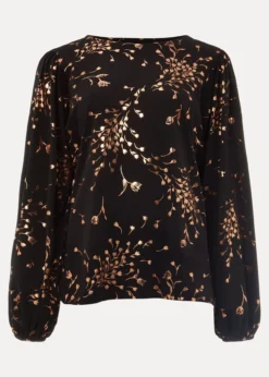 Jacinta Floral Foil Top -Bekleidung Verkaufsgeschäft 302943029 99 jacinta floral foil top