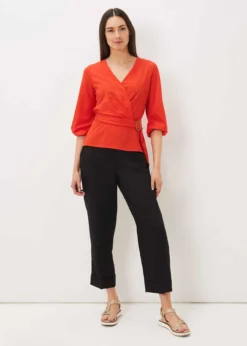 Brigitte Wrap Buckle Top -Bekleidung Verkaufsgeschäft 303225656 03 brigitte wrap buckle top