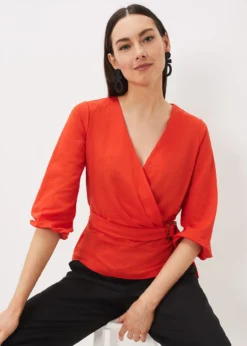 Brigitte Wrap Buckle Top -Bekleidung Verkaufsgeschäft 303225656 04 brigitte wrap buckle top