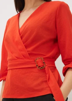 Brigitte Wrap Buckle Top -Bekleidung Verkaufsgeschäft 303225656 05 brigitte wrap buckle top