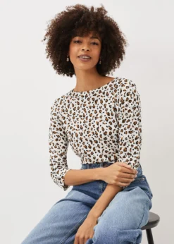 Florentine Leopard Print Top -Bekleidung Verkaufsgeschäft 303246225 04 florentine leopard print top
