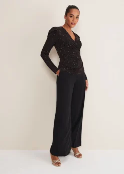 Alinna Shimmer Wrap Top -Bekleidung Verkaufsgeschäft 303360846 03 alinna shimmer wrap top