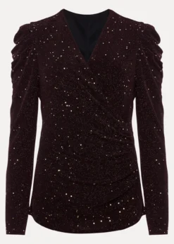 Alinna Shimmer Wrap Top -Bekleidung Verkaufsgeschäft 303360846 99 alinna shimmer wrap top