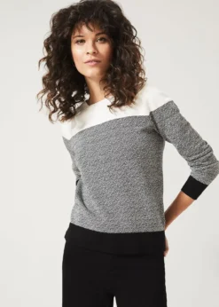 Jaliyah Jacquard Panel Knit Top