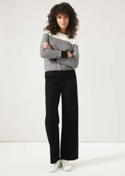 Jaliyah Jacquard Panel Knit Top -Bekleidung Verkaufsgeschäft 403348836 03 jaliyah jacquard panel knit top