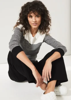 Jaliyah Jacquard Panel Knit Top -Bekleidung Verkaufsgeschäft 403348836 06 jaliyah jacquard panel knit top