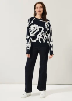 Judie Jacquard Rose Jumper -Bekleidung Verkaufsgeschäft 403357351 04 judie jacquard rose jumper