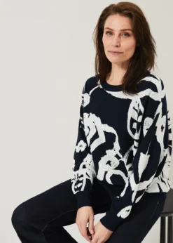 Judie Jacquard Rose Jumper -Bekleidung Verkaufsgeschäft 403357351 05 judie jacquard rose jumper