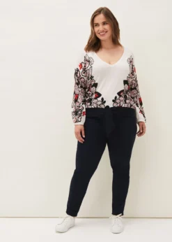 Pearla Tie Front Linen Blend Jumper -Bekleidung Verkaufsgeschäft 403459309 06 pearla tie front linen blend jumper