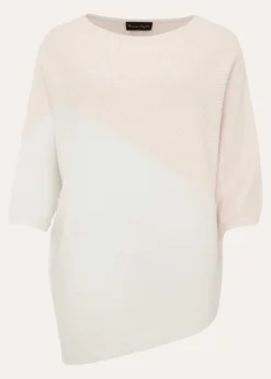 Bethanie Colourblock Ribbed Asymmetric Hem Jumper -Bekleidung Verkaufsgeschäft 403477785 99 bethanie colourblock ribbed asymmetric hem jumper