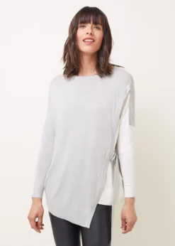 Karina D-Ring Colourblock Fine Knit Jumper
