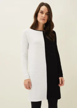 Sherrie Ribbed Colourblock Knit Tunic Dress -Bekleidung Verkaufsgeschäft 403588836 03 sherrie ribbed colourblock knit tunic dress