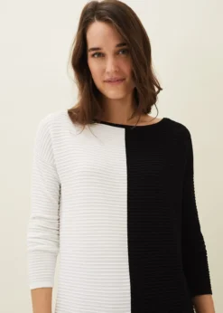 Sherrie Ribbed Colourblock Knit Tunic Dress -Bekleidung Verkaufsgeschäft 403588836 04 sherrie ribbed colourblock knit tunic dress