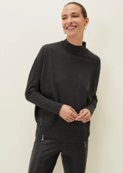Skylar Roll Neck Zip Hem Jumper