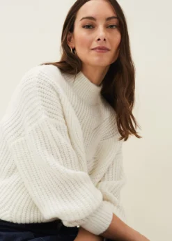 Ruby Fluffy Decorative Open Stitch Jumper