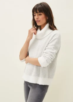 Jess Chevron Jacquard Chunky Jumper