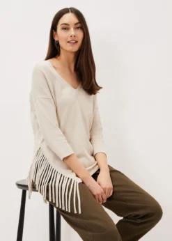 Inga Tassle Asymmetric Knit Jumper -Bekleidung Verkaufsgeschäft 403694120 04 inga tassle asymmetric knit jumper