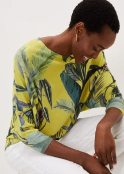 Jo Cotton Palm Print Jumper
