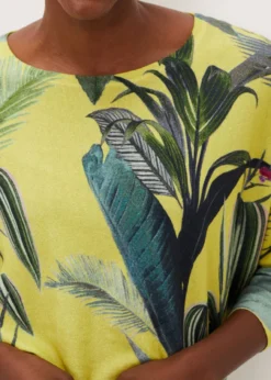 Jo Cotton Palm Print Jumper -Bekleidung Verkaufsgeschäft 403738967 05 jo cotton palm print jumper