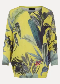Jo Cotton Palm Print Jumper -Bekleidung Verkaufsgeschäft 403738967 99 jo cotton palm print jumper