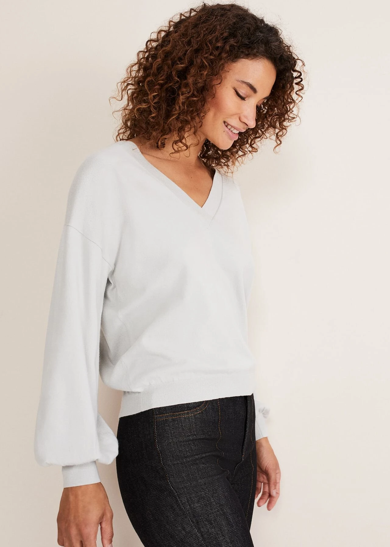 Kylie V Neck Balloon Sleeve Knit 5 Kylie V Neck Balloon Sleeve Knit – Bild 5