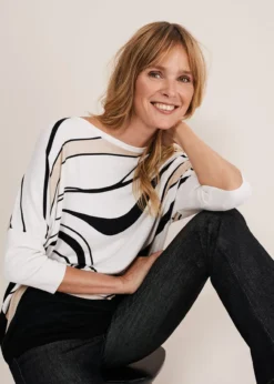 Macie Contour Longline Print Knit