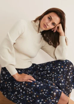 Gwyneth Balloon Sleeve Lurex Jumper