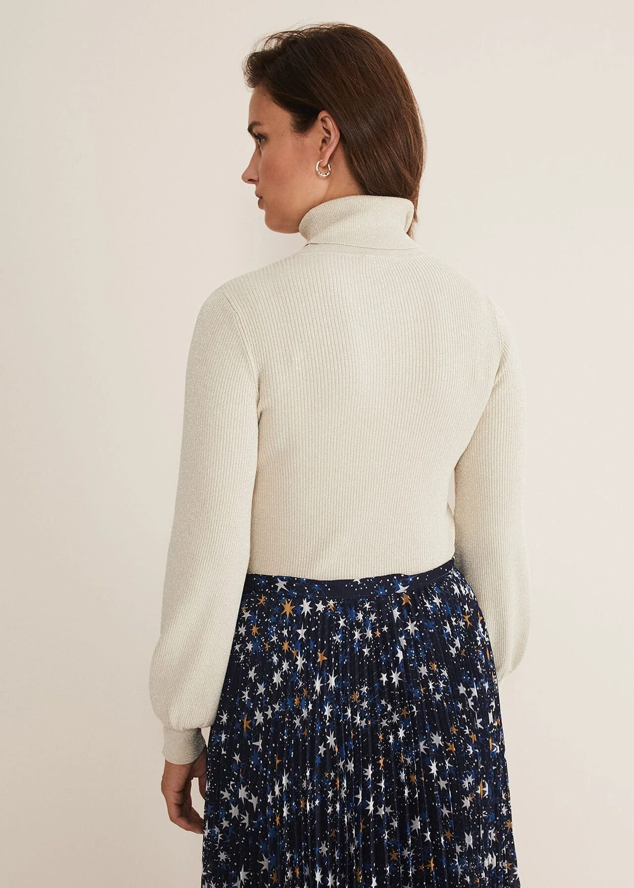 Gwyneth Balloon Sleeve Lurex Jumper 2 Gwyneth Balloon Sleeve Lurex Jumper – Bild 2