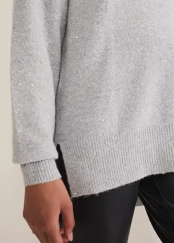 Bronte Cowl Neck Sequin Jumper -Bekleidung Verkaufsgeschäft 403839065 05 bronte cowl neck sequin jumper