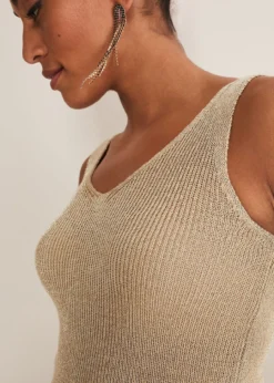 Cassia Metallic Knitted Vest -Bekleidung Verkaufsgeschäft 403840060 04 cassia metallic knitted vest