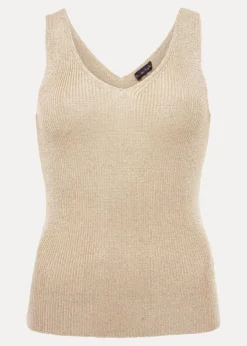 Cassia Metallic Knitted Vest -Bekleidung Verkaufsgeschäft 403840060 99 cassia metallic knitted vest