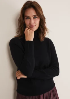 Cressida Wool Cashmere Roll Neck -Bekleidung Verkaufsgeschäft 403850050 05 cressida wool cashmere roll neck