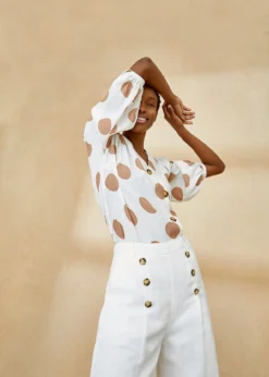 Priyanka Spot Blouse -Bekleidung Verkaufsgeschäft 502074957 07 priyanka spot blouse