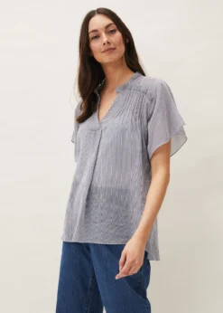 Diya Frill Stripe Blouse
