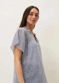 Diya Frill Stripe Blouse -Bekleidung Verkaufsgeschäft 502112943 05 diya frill stripe blouse