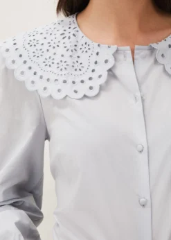 Amelia Oversized Embroidered Collar Blouse -Bekleidung Verkaufsgeschäft 502132462 05 amelia oversized embroidered collar blouse