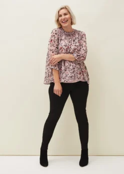 Julie Shirred Floral Blouse -Bekleidung Verkaufsgeschäft 502148300 03 julie shirred floral blouse