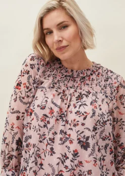 Julie Shirred Floral Blouse -Bekleidung Verkaufsgeschäft 502148300 05 julie shirred floral blouse