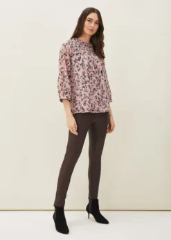 Julie Shirred Floral Blouse -Bekleidung Verkaufsgeschäft 502148300 06 julie shirred floral blouse