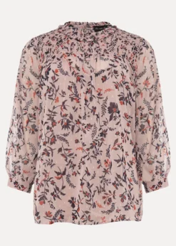 Julie Shirred Floral Blouse -Bekleidung Verkaufsgeschäft 502148300 99 julie shirred floral blouse