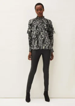 Daphne Floral Frill Blouse -Bekleidung Verkaufsgeschäft 502149050 03 daphne floral frill blouse