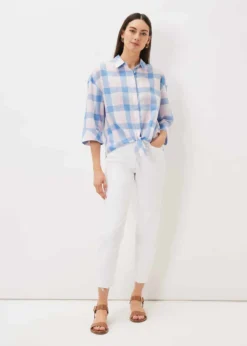Della Gingham Tie Front Blouse 9 Della Gingham Tie Front Blouse -Bekleidung Verkaufsgeschäft 502230356 03 della gingham tie front blouse