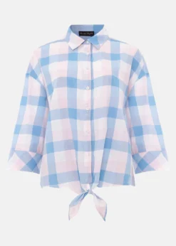 Della Gingham Tie Front Blouse 13 Della Gingham Tie Front Blouse -Bekleidung Verkaufsgeschäft 502230356 99 della gingham tie front blouse