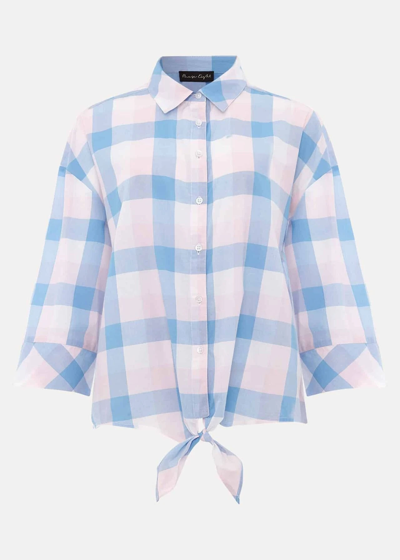 Della Gingham Tie Front Blouse 7 Della Gingham Tie Front Blouse – Bild 7