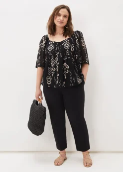 Malaya Ikat Print Blouse -Bekleidung Verkaufsgeschäft 502245050 07 malaya ikat print blouse