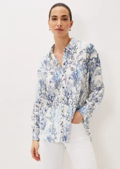 Claire Coral Print Shirt
