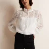 Astella Ruffle Burnout Blouse