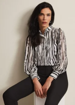 Leinani Mark Making Print Blouse -Bekleidung Verkaufsgeschäft 502413492 04 leinani mark making print blouse