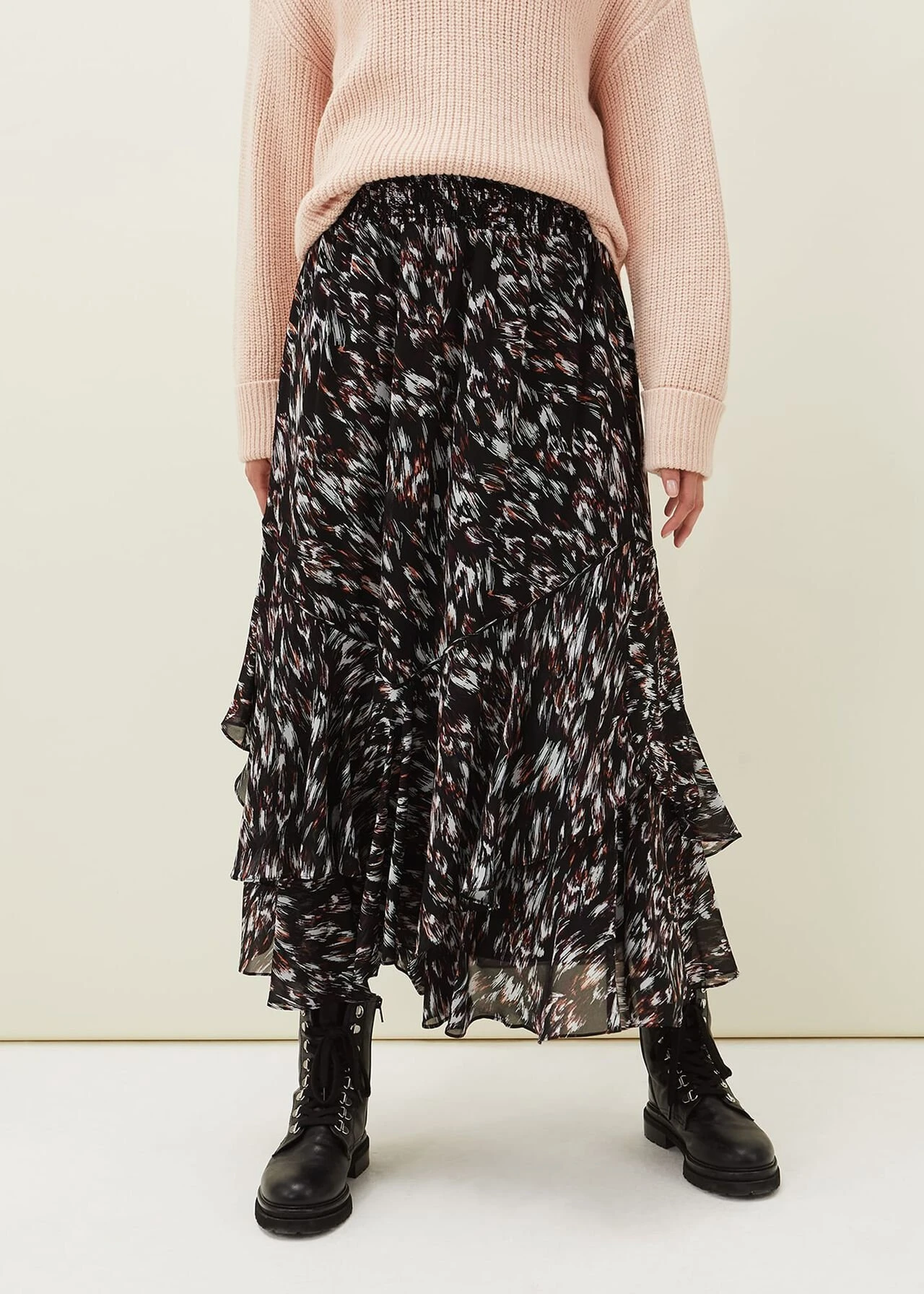 Kayley Abstract Print Maxi Skirt 2 Kayley Abstract Print Maxi Skirt – Bild 2